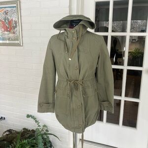 Jumpo Army Green Cotton Utility Jacket | Women’s Size 8